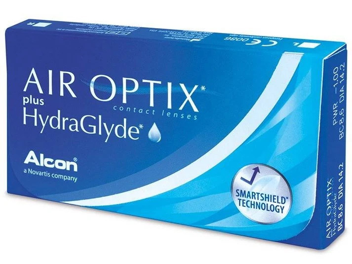 Air Optix Plus HydraGlyde – boîte de 6 lentilles